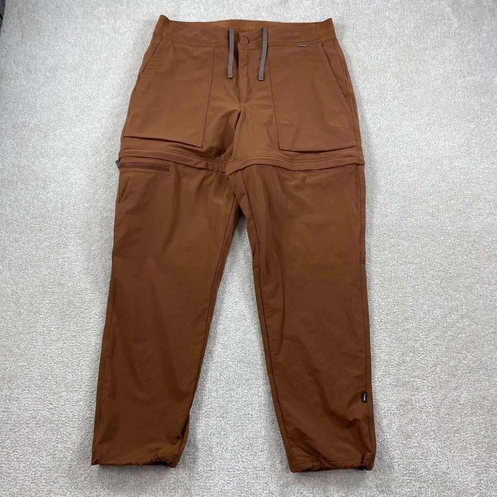 REI Co-op Sahara Convertible Pants Mens Large Brown Hiking Zip Off Cargo